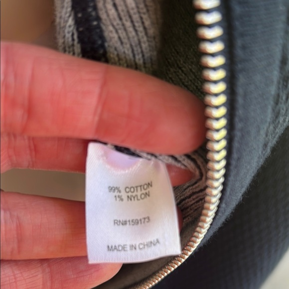 OST (original style today)  Navy Zip Sweater Jacket with Relaxed Fit - Picture 5 of 11